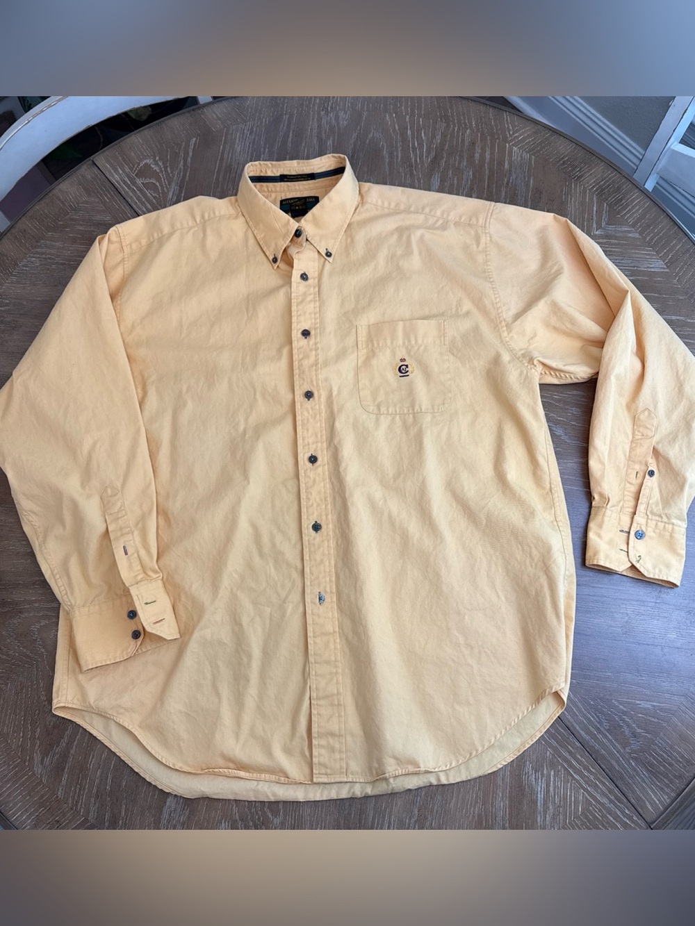 Colours by Alexander Julien Yellow Button-Down Men's Shirt